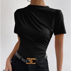 NWOT Women’s Black Figure Flattering Shirt